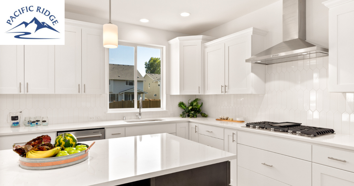 Soundbuilt Homes Pacific Ridge new construction home kitchen interior shot, The Sterling floor plan.