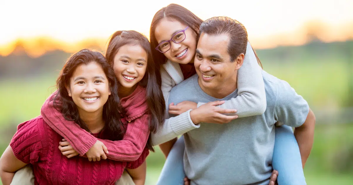 Happy family in Soundbuilt home.
